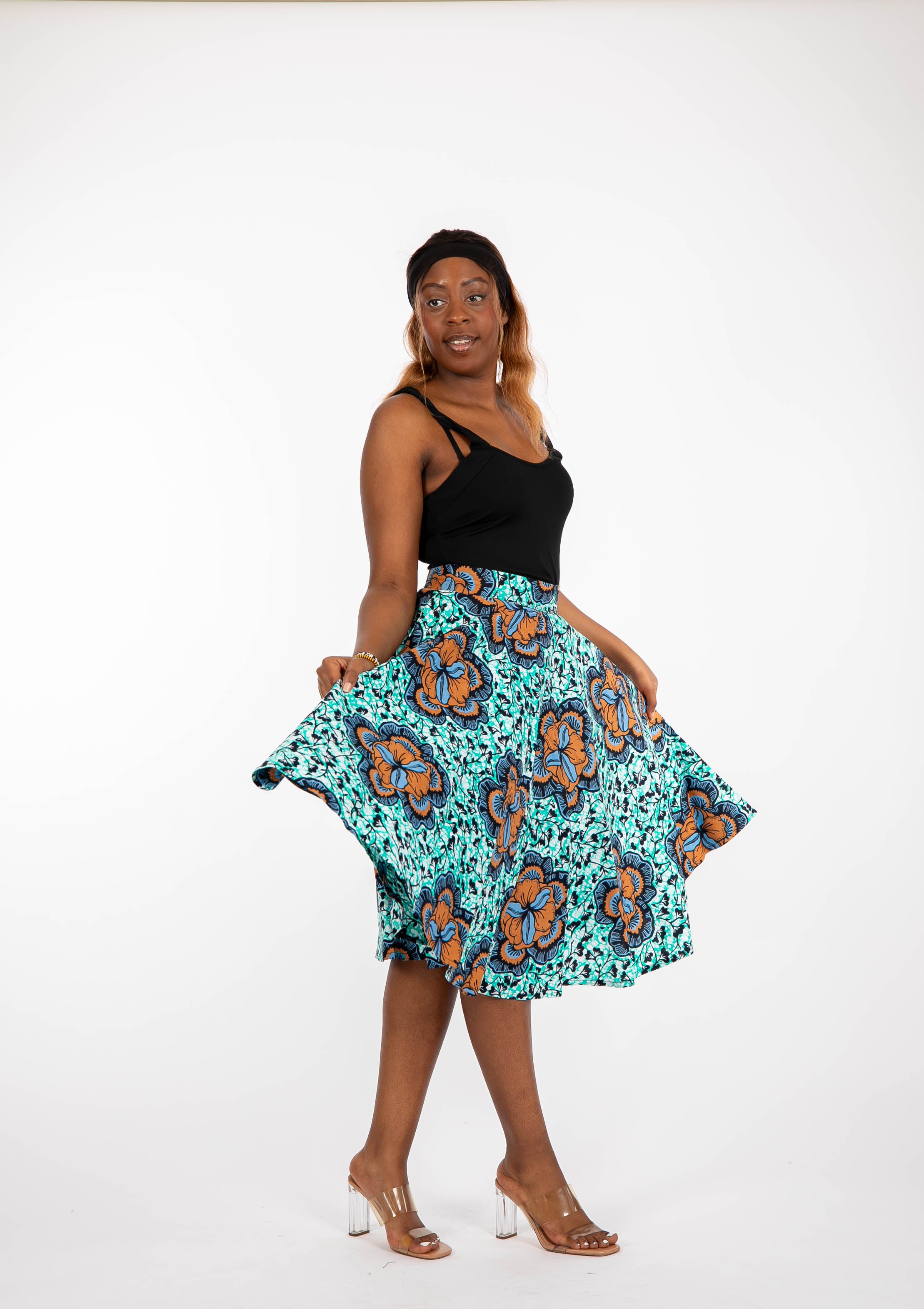 Amada African Print circle skirt