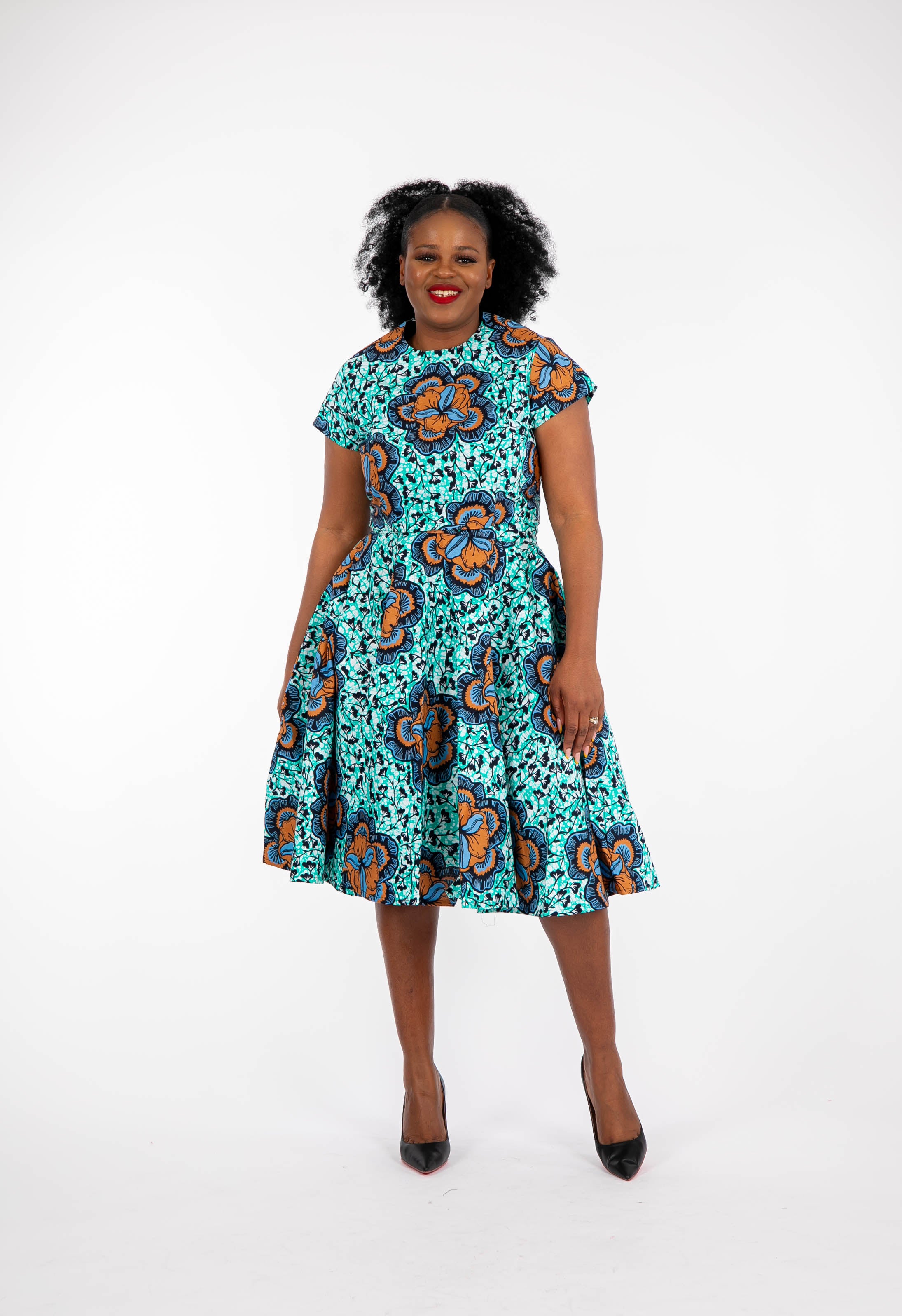 Amada African Print Crop Top with matching Skirt