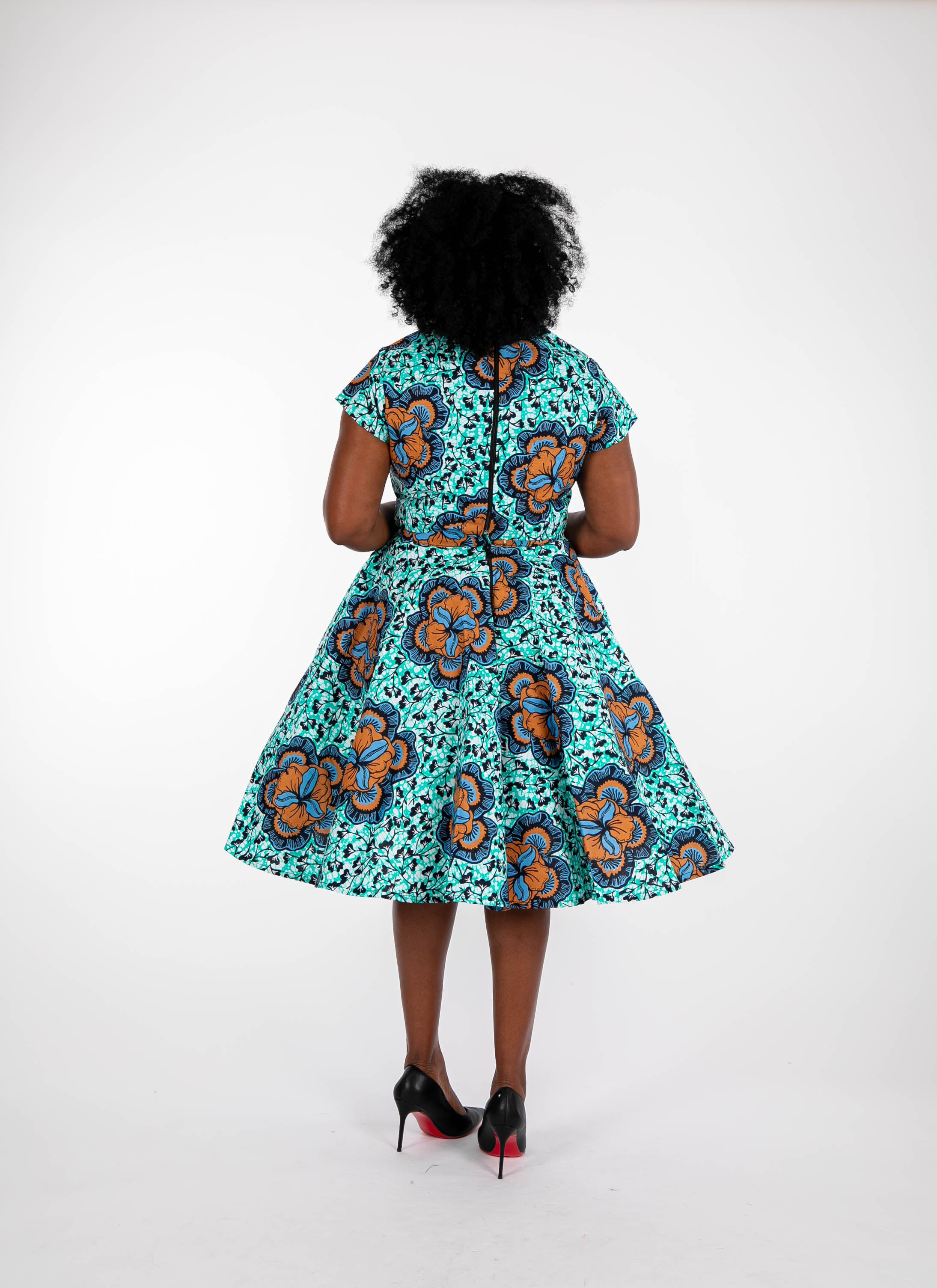 Amada African Print Crop Top with matching Skirt