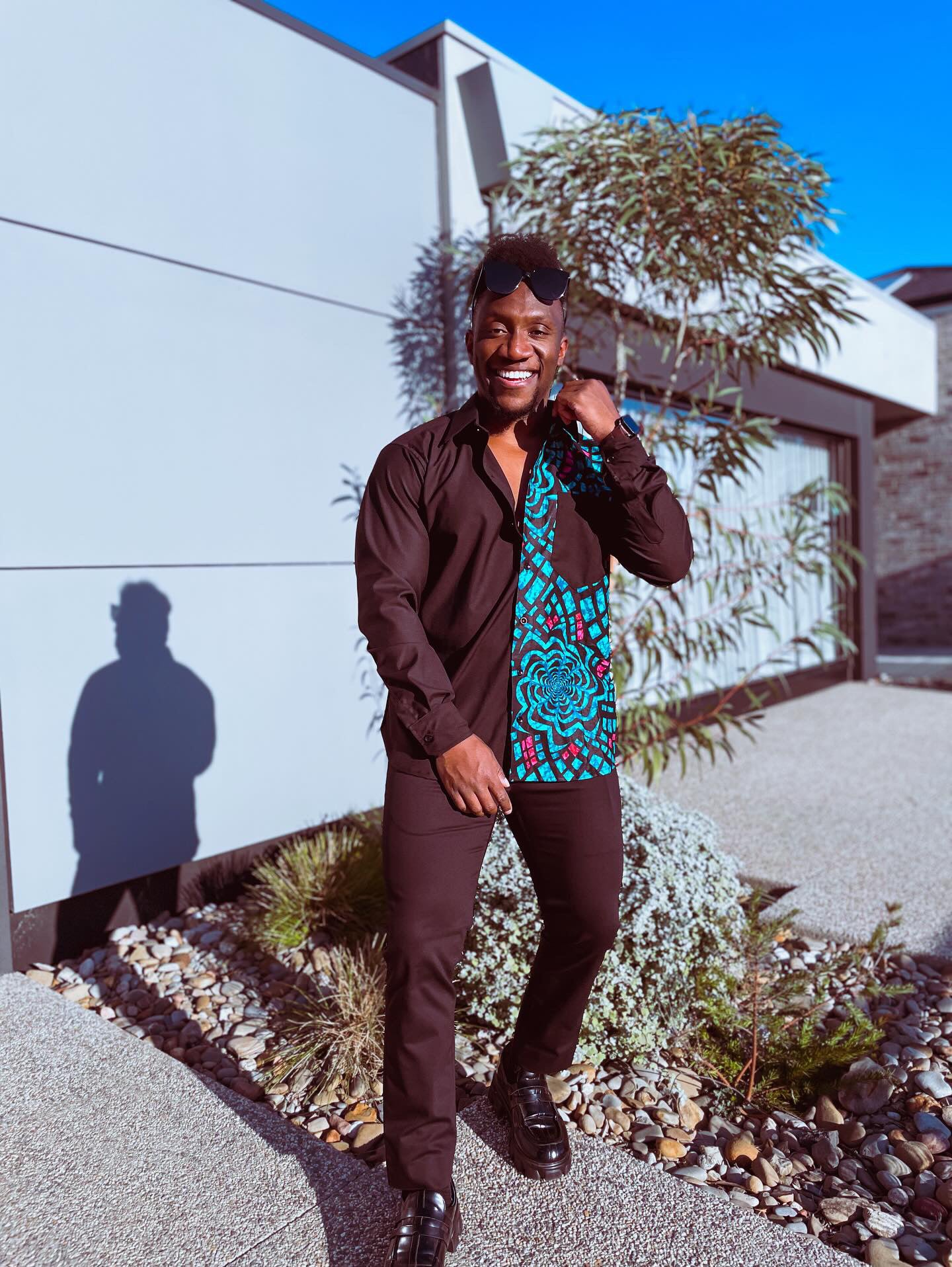 temad collections African print Ankara shirt for men, ankara long sleeve shirt