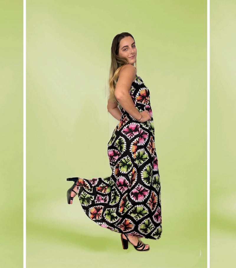 temad collections african print estella sleeveless maxi dress