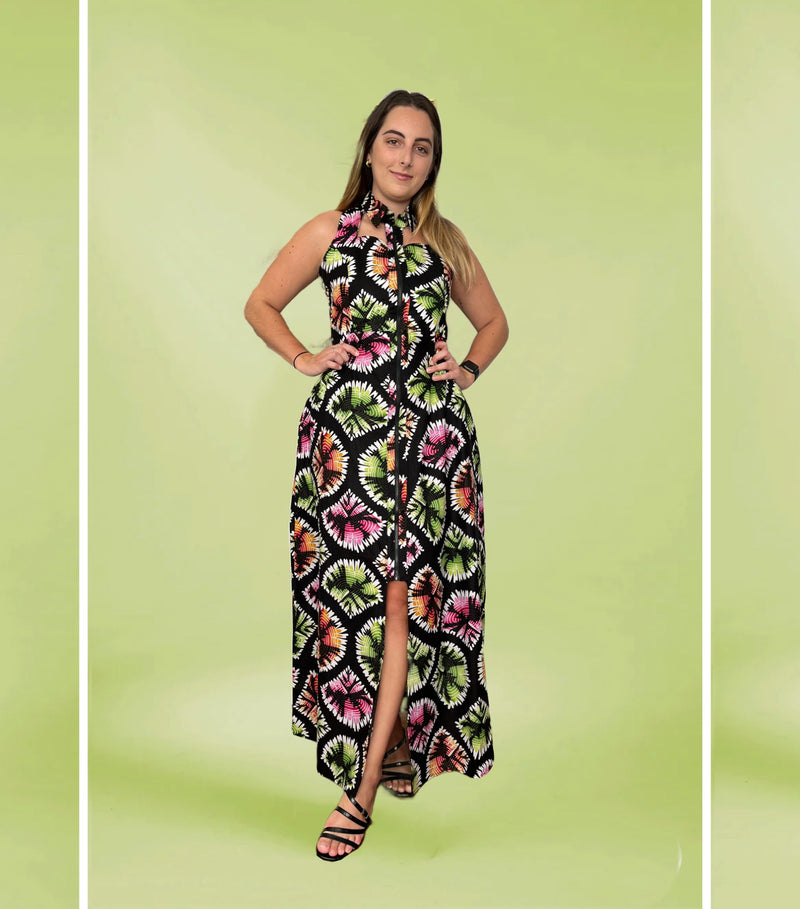 temad collections african print estella sleeveless maxi dress