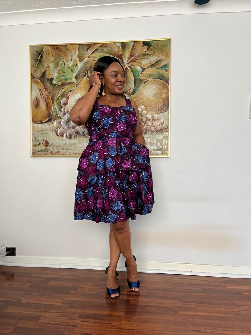 Temad collections african print ankara isimi midi dress