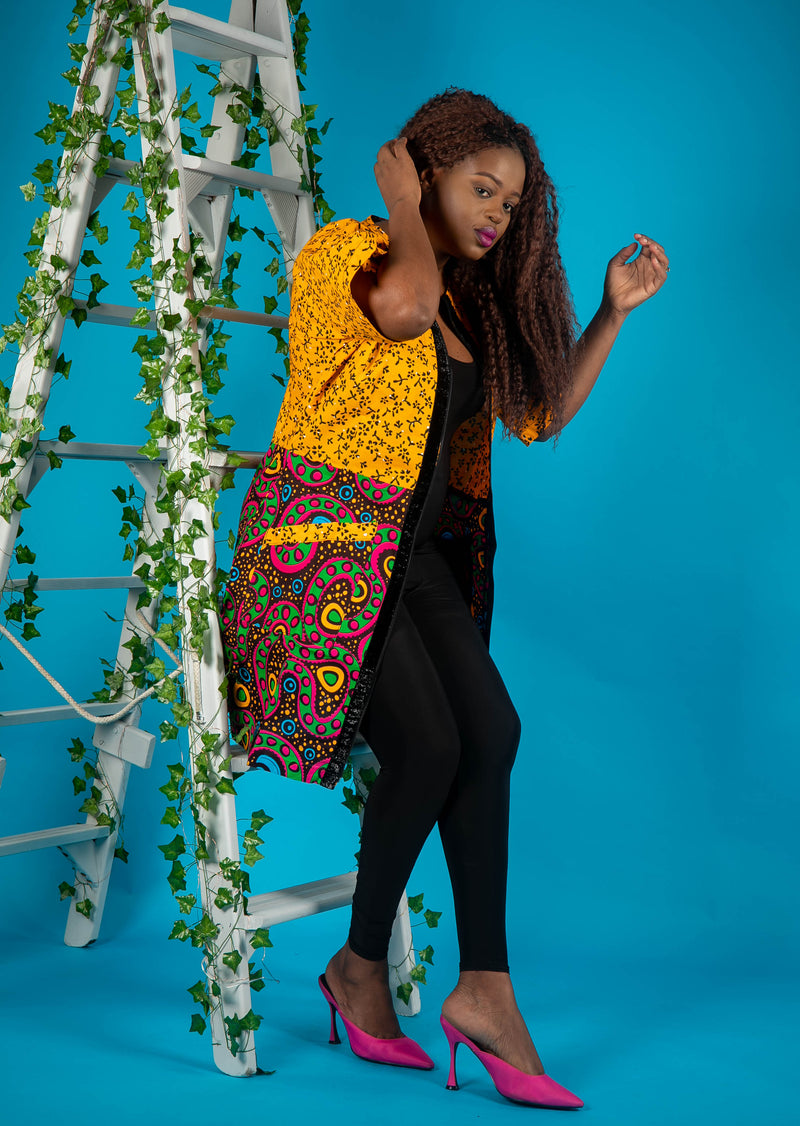 Temad collections sofia african print ankara kimono jacket dress 