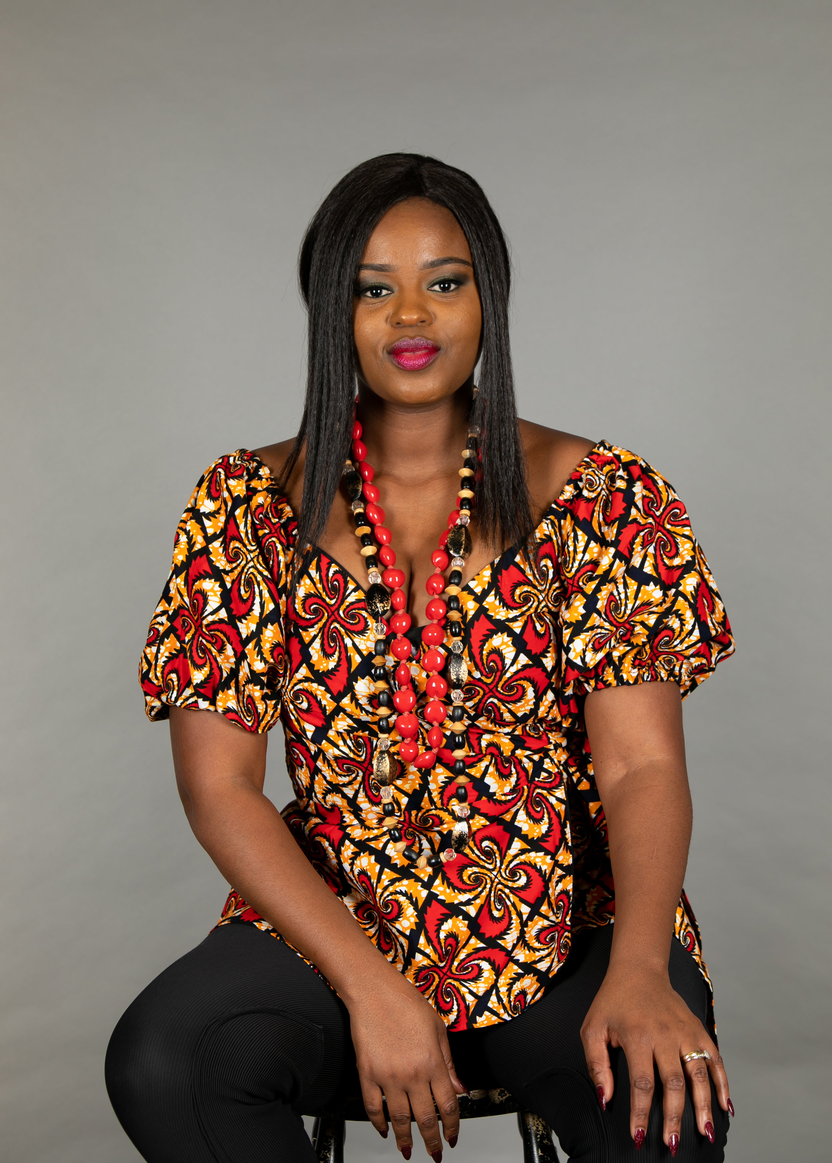 Temad collections african print ankara  off shoulder wrap top 
