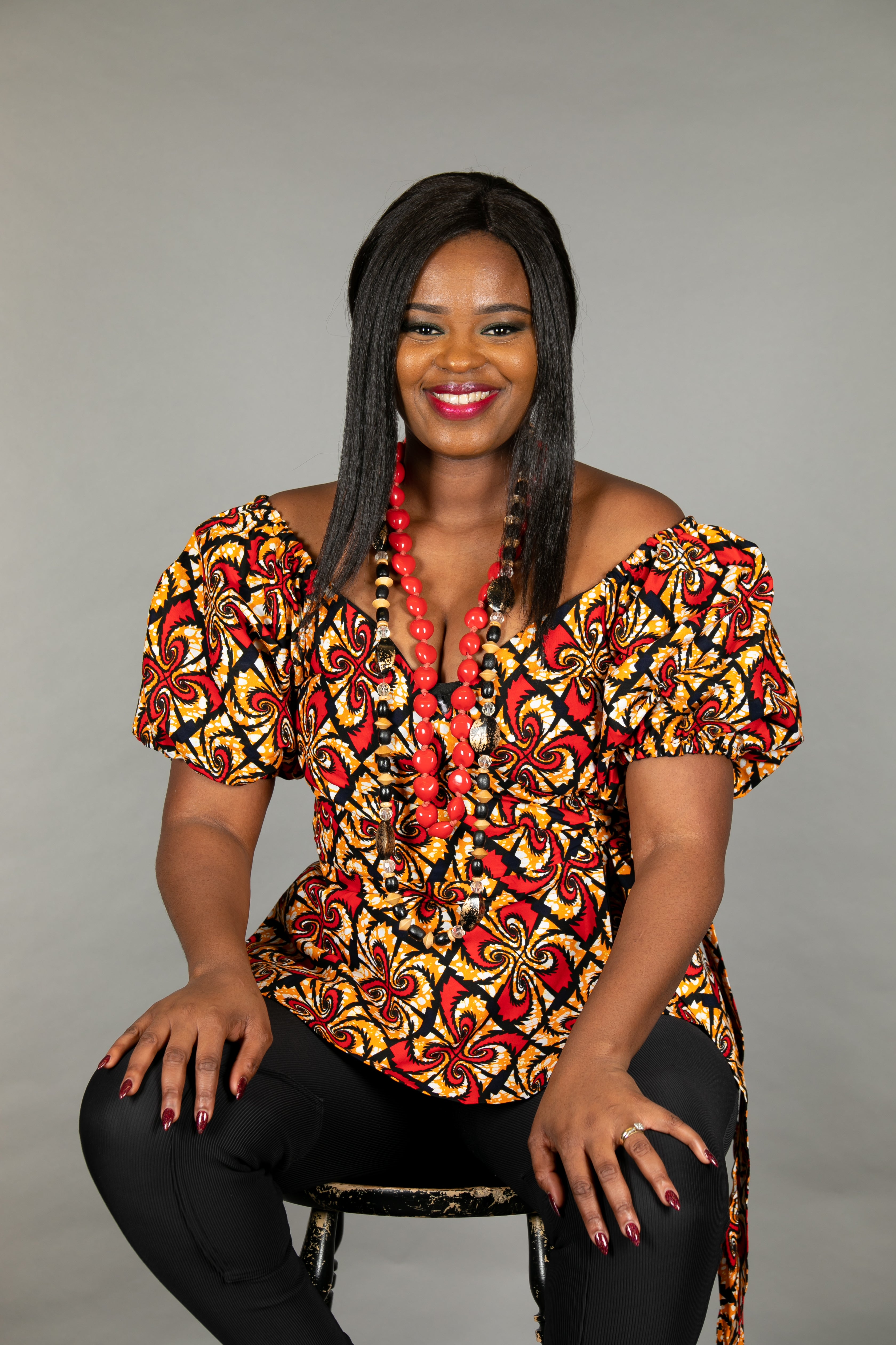 Temad collections african print ankara  off shoulder wrap top 