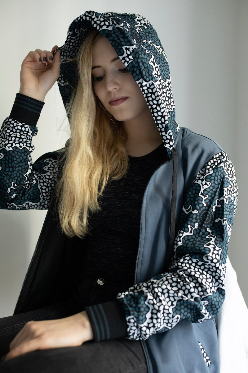 Ankara African print bomber jacket