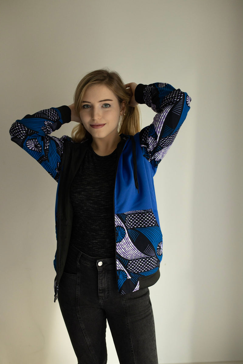 Ankara African print bomber jacket
