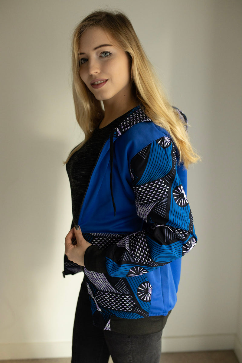 Ankara African print bomber jacket