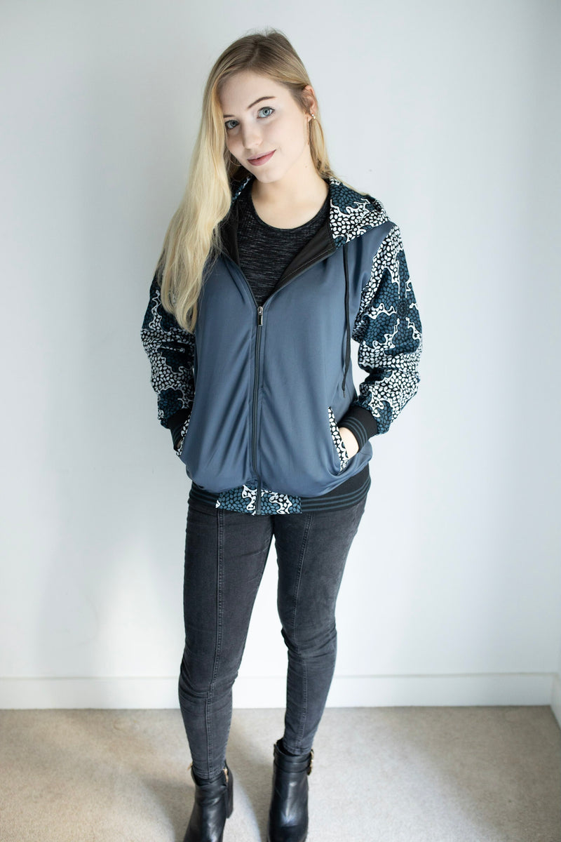 Ankara African print bomber jacket