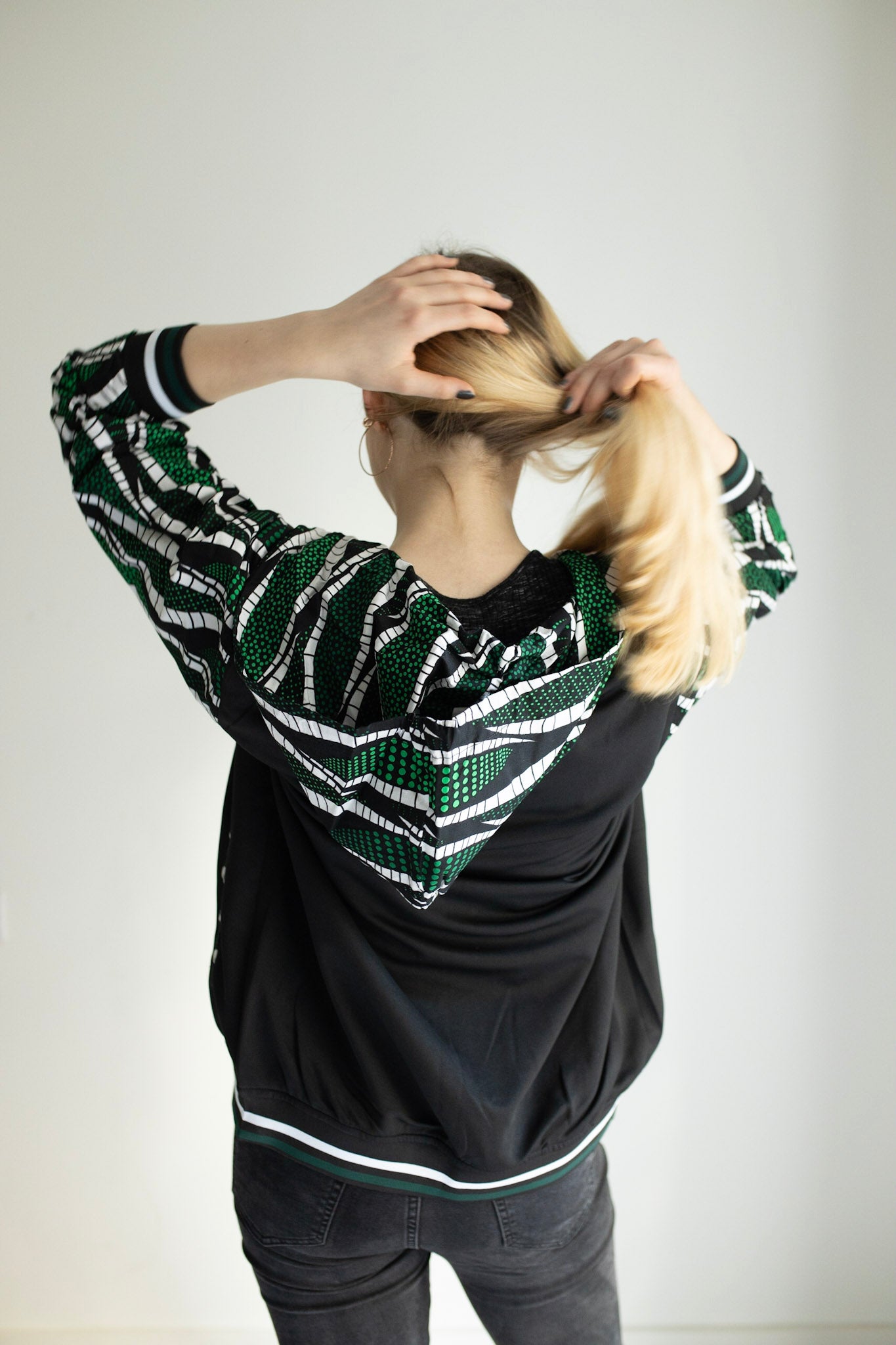 Ankara African print bomber jacket