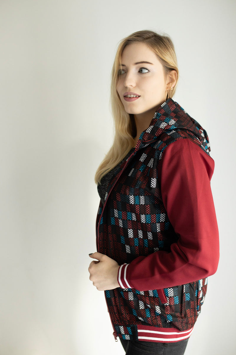 Ankara African print bomber jacket