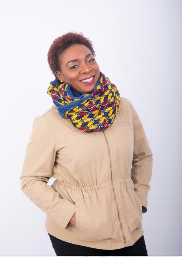 Ankara Infinity Snood - Blue  1