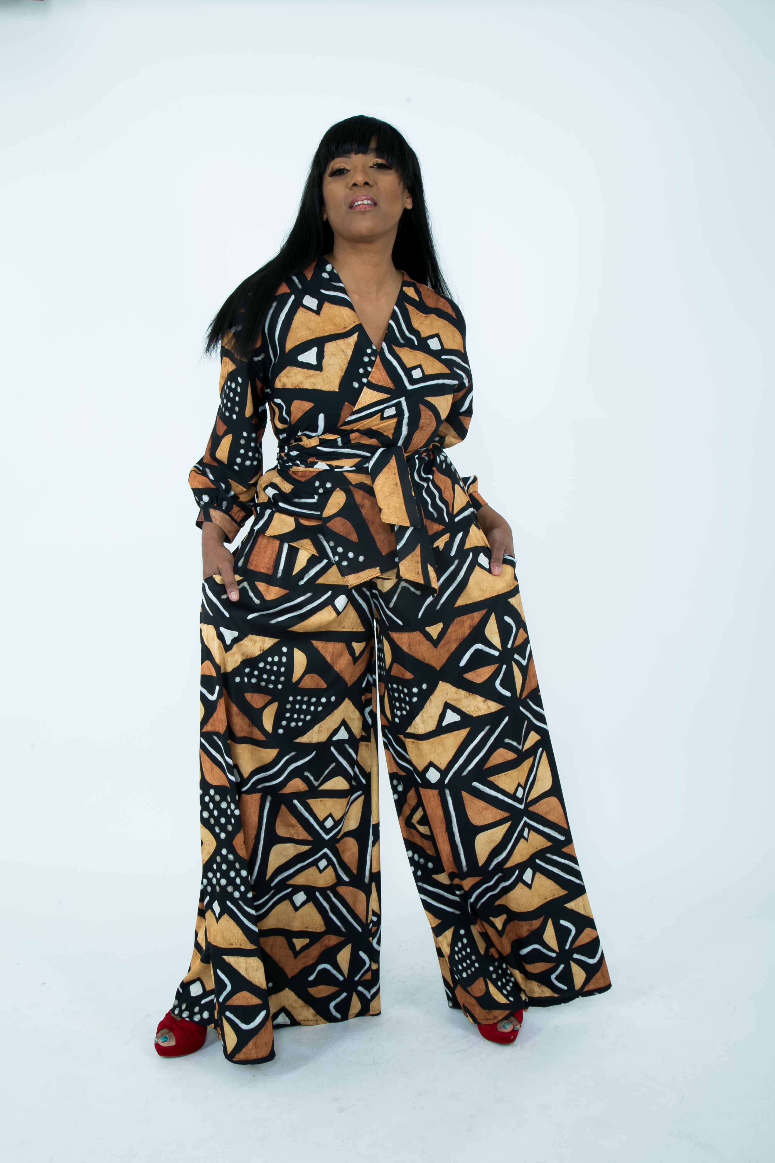 Linea di Africa -Ankara wrap top