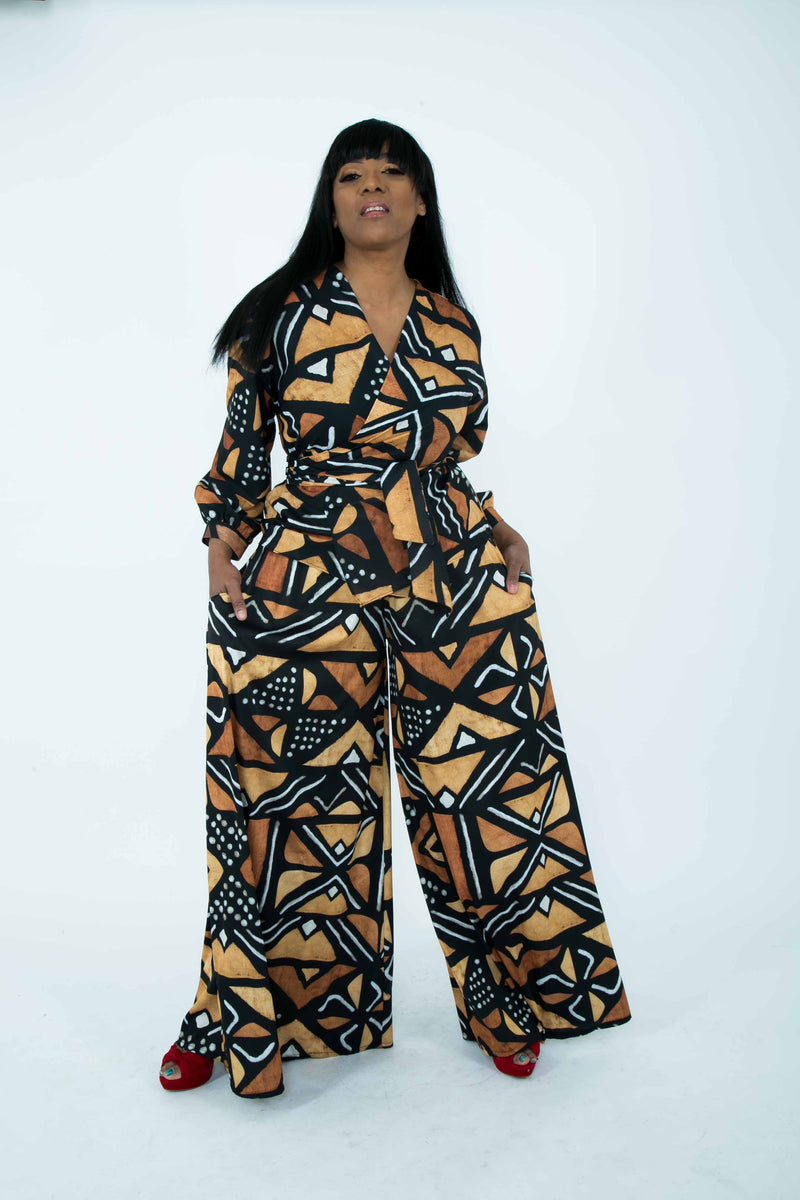 TemAD african print ankara palazzo pants trousers  linea di Africa set 