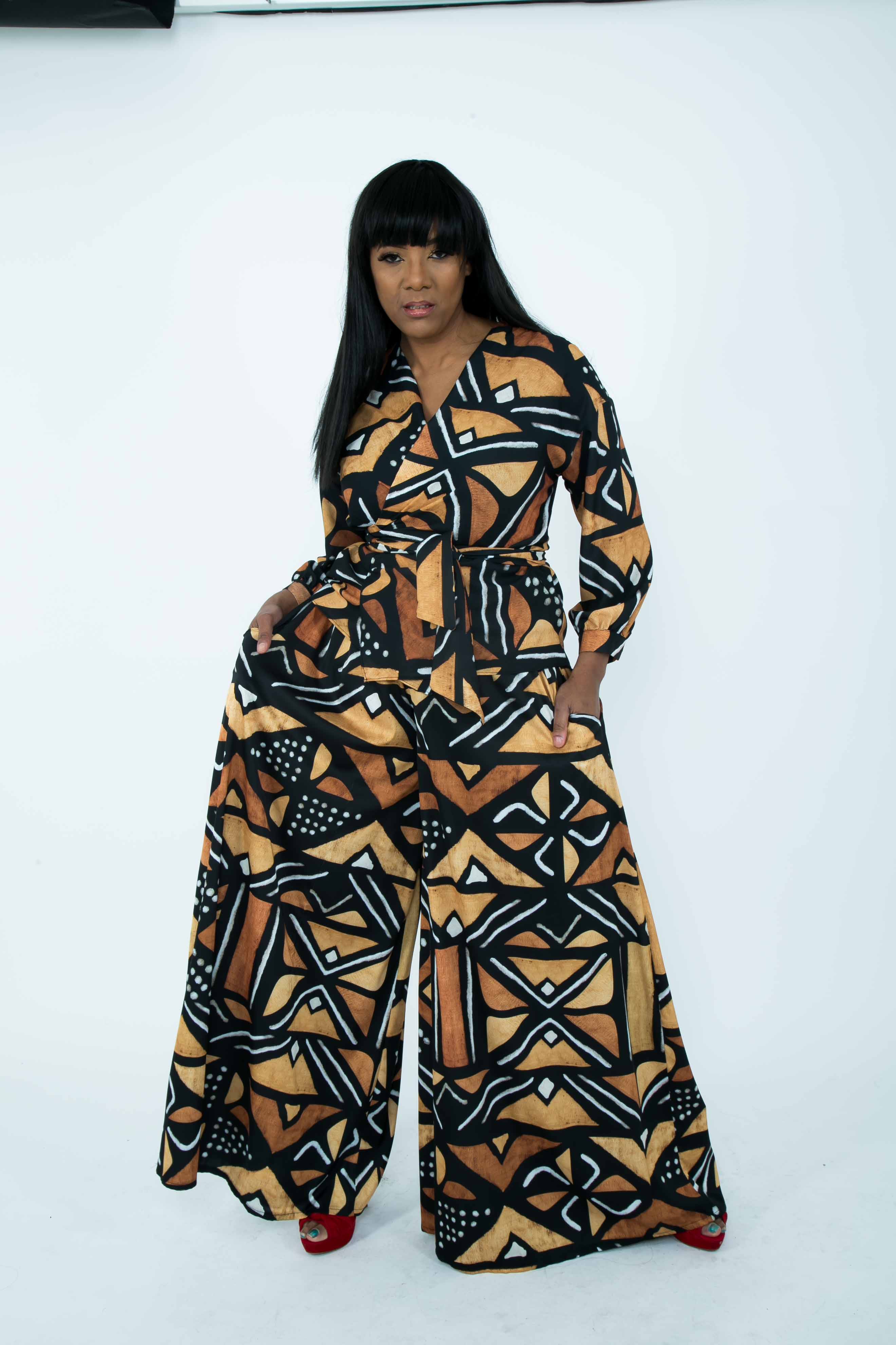 Linea di Africa - wrap top and palazzo set