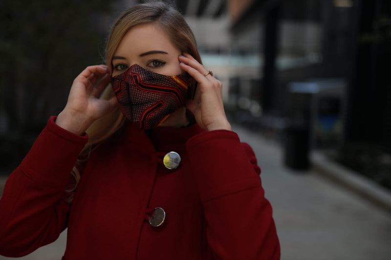 TemAD collections 3d african print ankara face mask made in uk