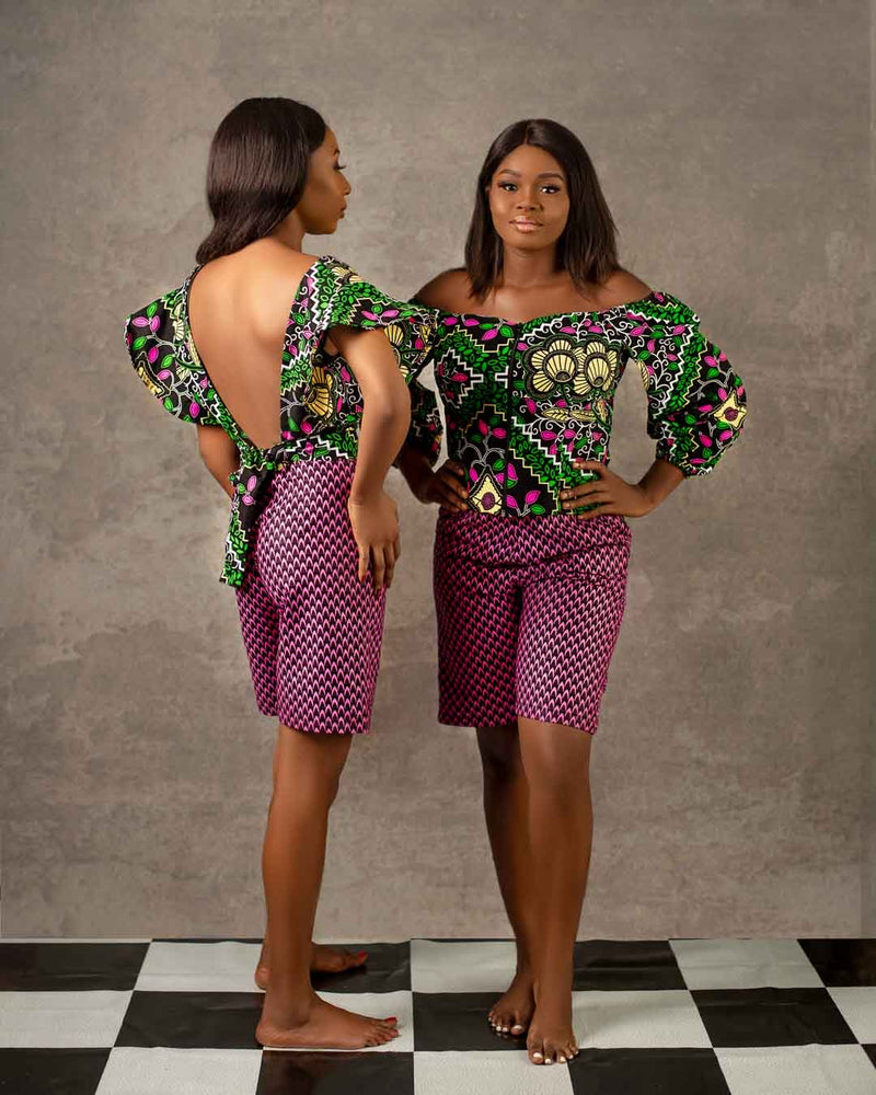 TemAD african print ankara shorts with side pockets