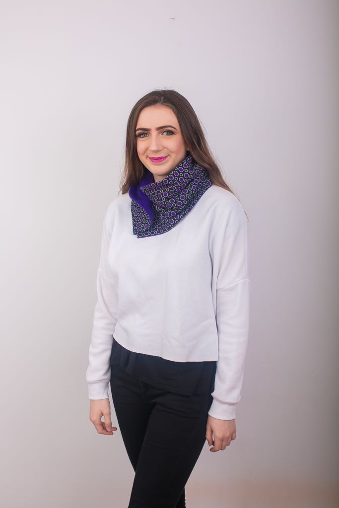 TemAD African print Ankara snood with one button
