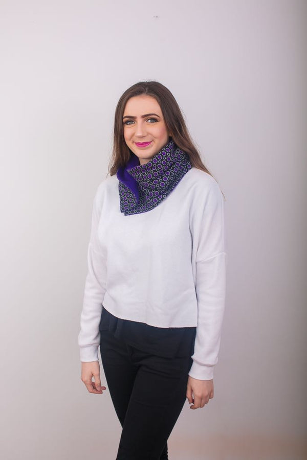 TemAD African print Ankara snood with one button