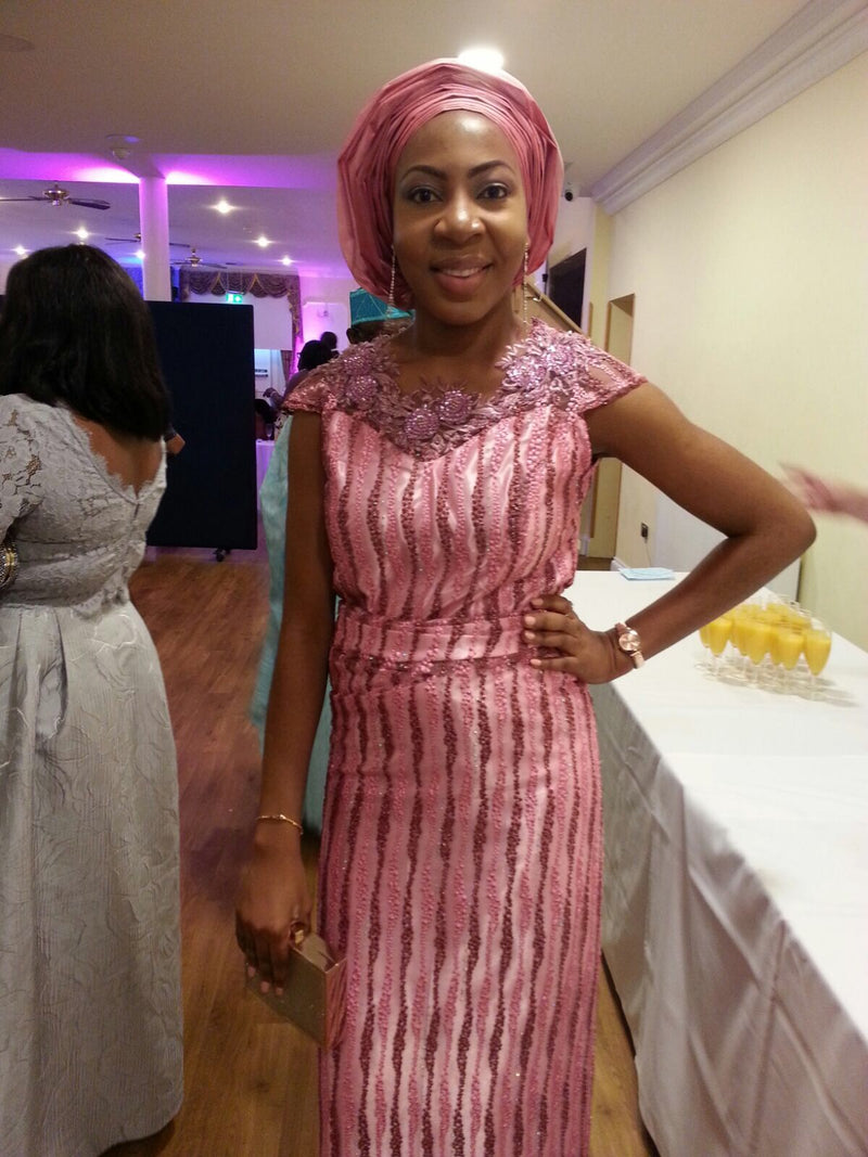 Pink wedding guest outfit