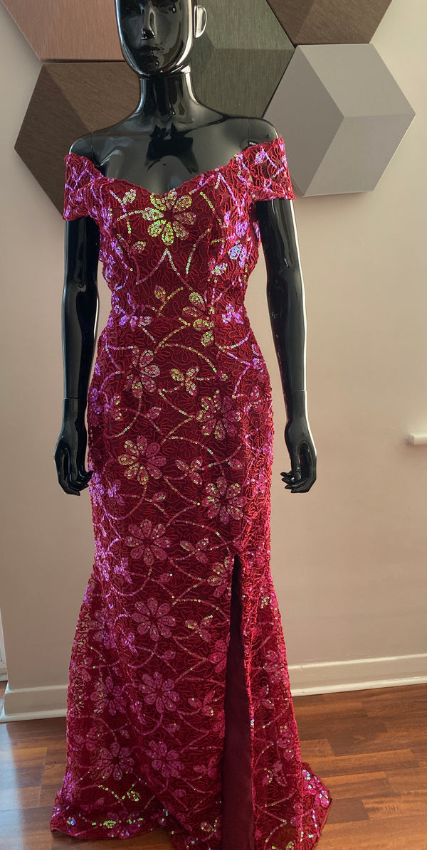 Burgundy Prom dress