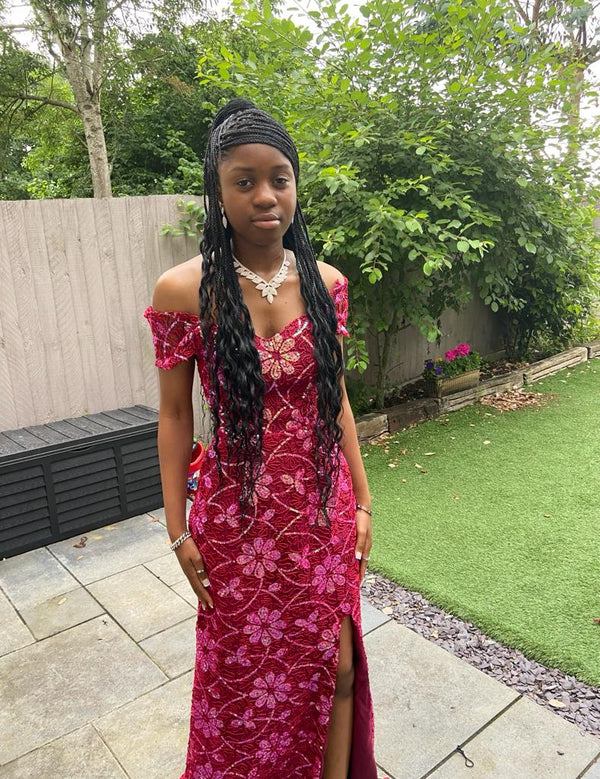 Burgundy Prom dress
