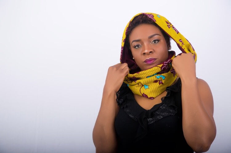 Ankara Infinity Snood - Mustard 3