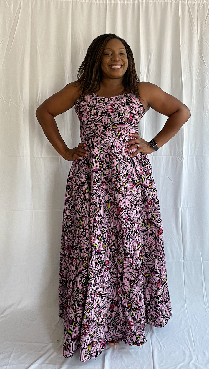 african print ankara maxi dress shop temad collections spaghetti straps flowy dress