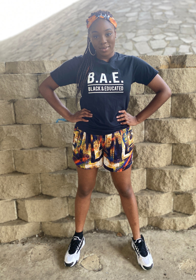 BAE collection temad tshirt african print ankara face 3d tshirt