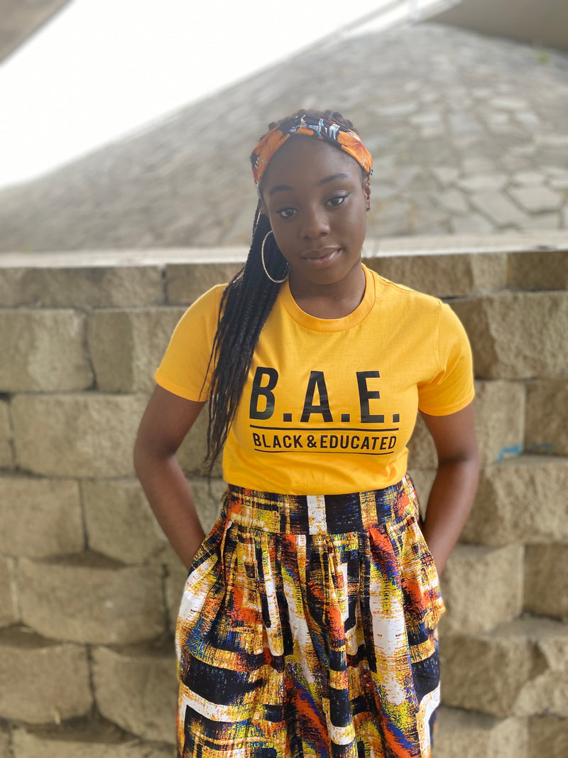 african print ankara temad b.a.e tshirt