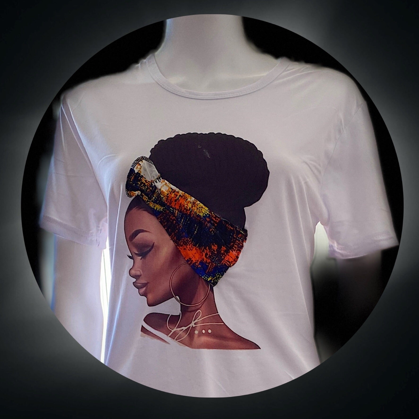 BAE collection temad tshirt african print ankara face 3d tshirt