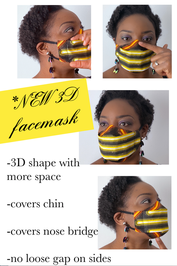 TemAD African print Ankara Facemask made in uk